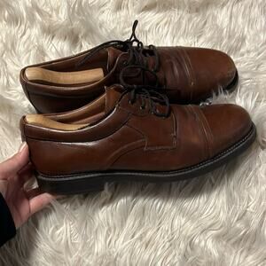Bostonian Strada Oxford dress shoes brown leather made in Italy